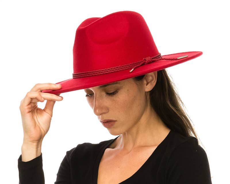 Vegan Felt Flat Brim Rancher Hat