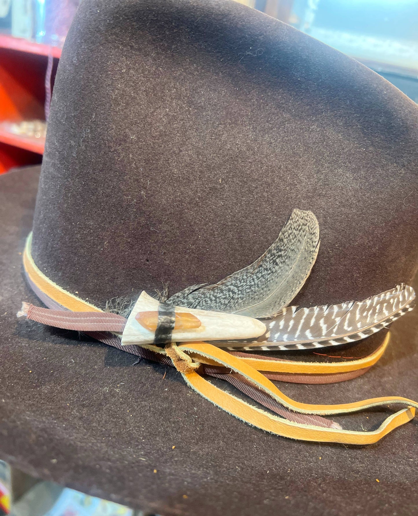 Wild Elk Antler Crystal Soldered Hat Pin Hat Bar Western