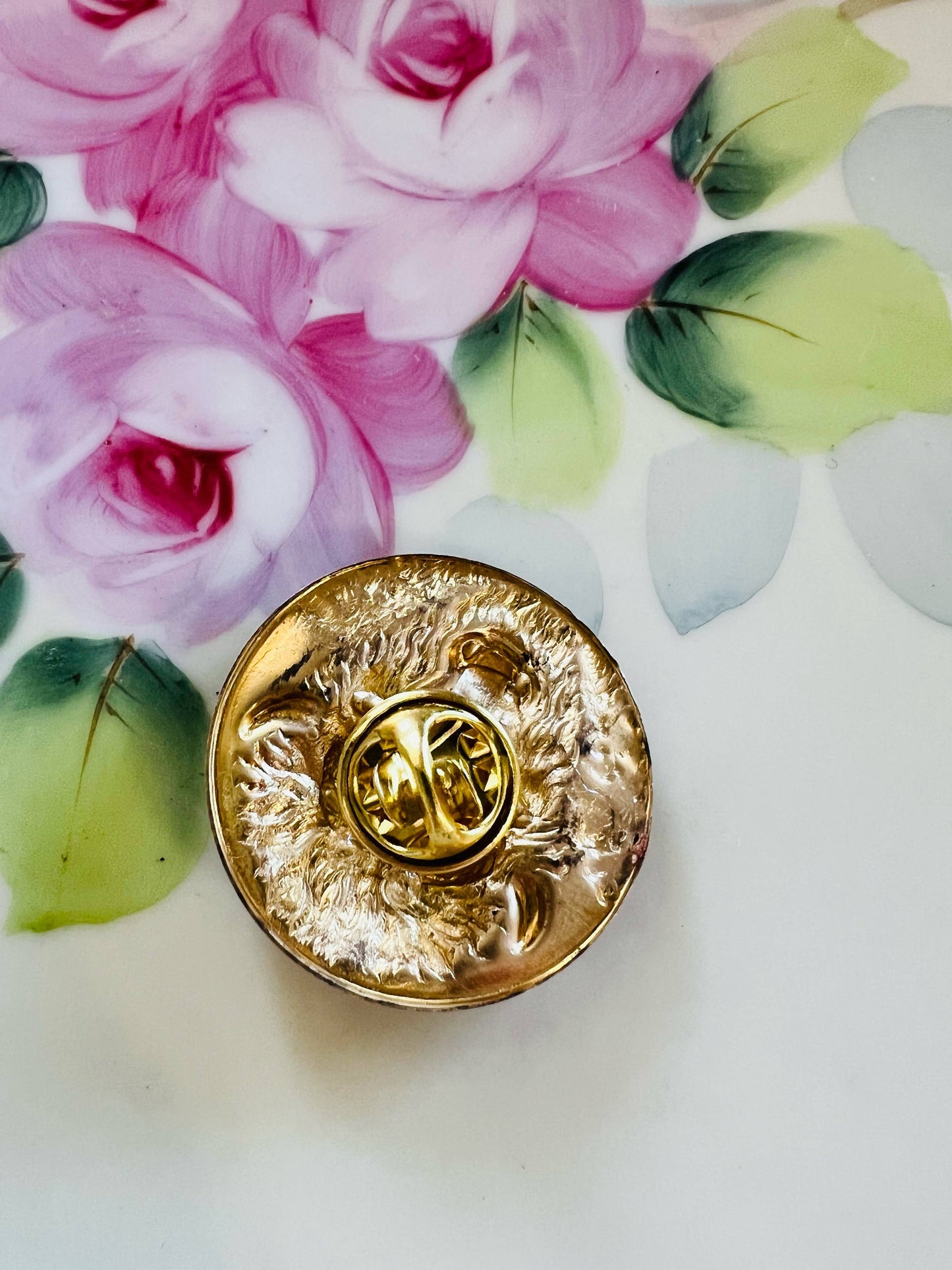 Western Brass Patina Buffalo Hat Pin Hat Bar