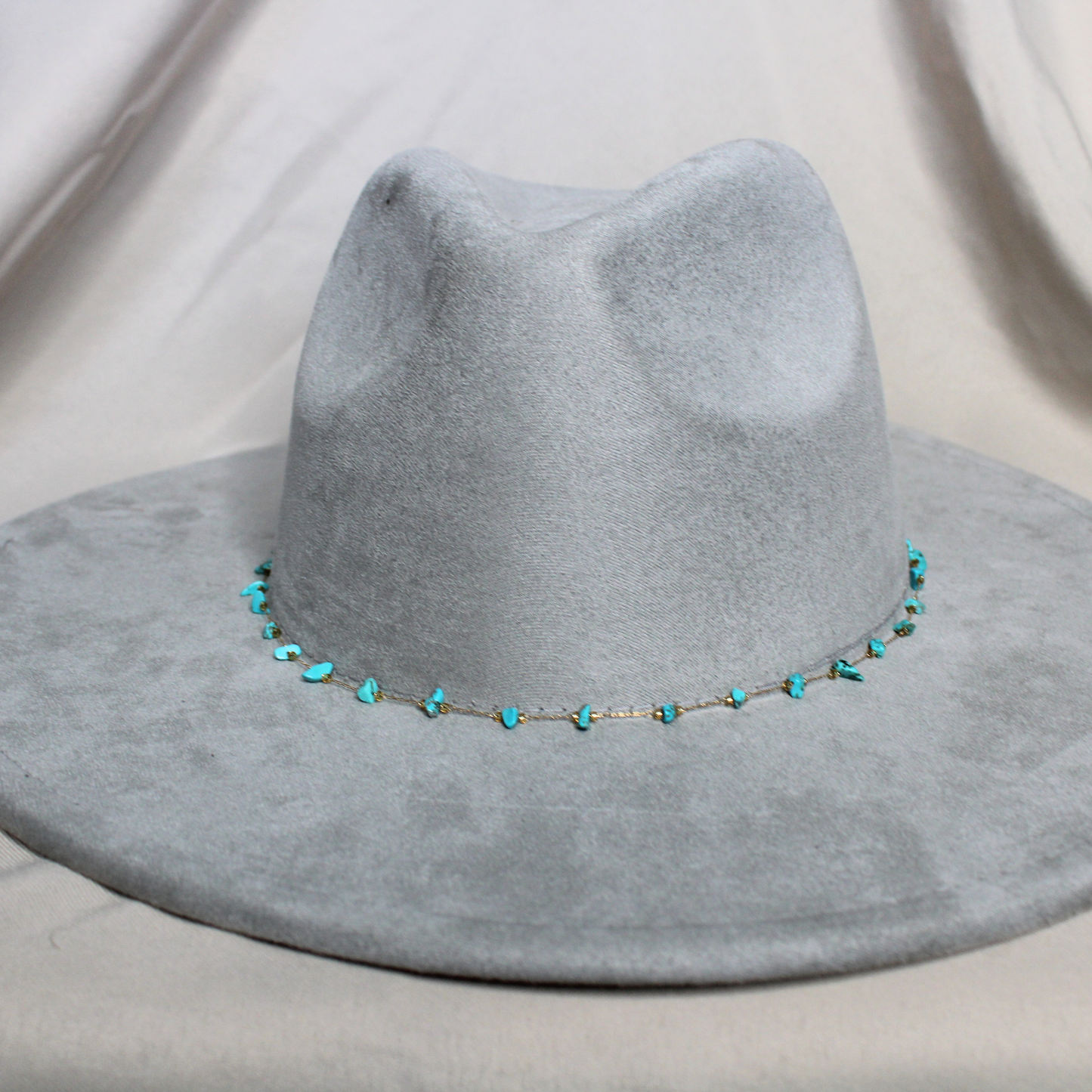 Turquoise Fedora and Cowboy Hat Chain