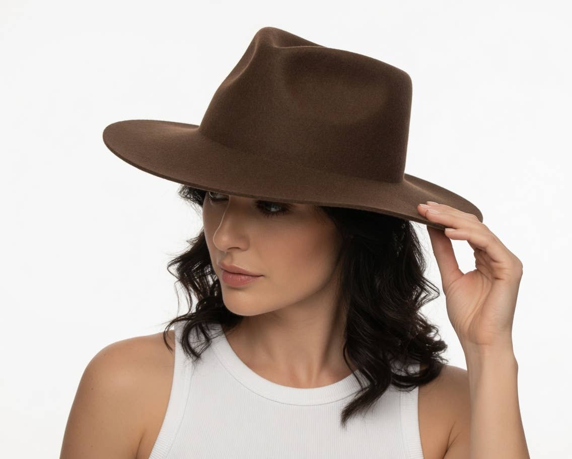Australian Wool Rancher Hat - Dark Colors - Various Sizes