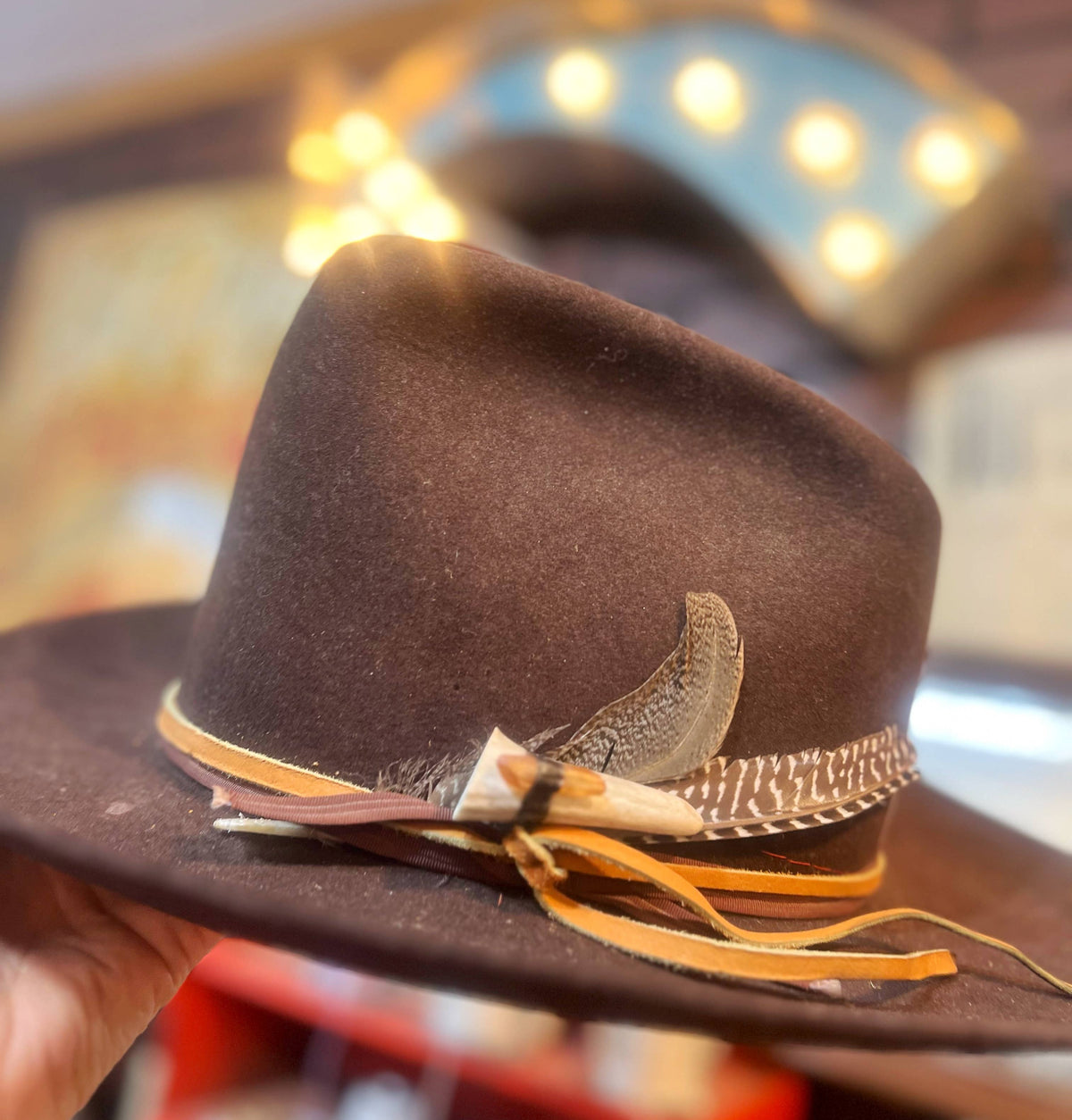 Wild Elk Antler Crystal Soldered Hat Pin Hat Bar Western