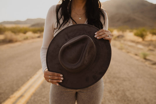 *LARGE* Vegan Suede Rancher Hat