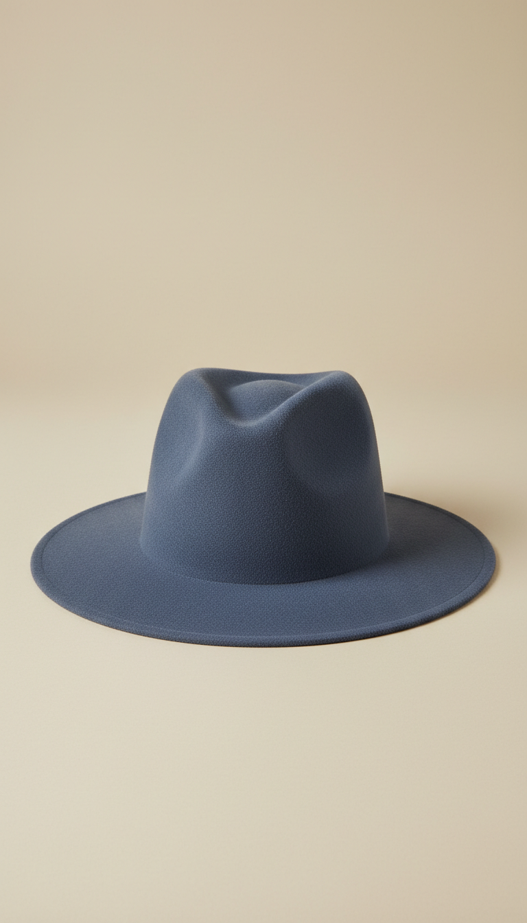 Slate Blue Wool Fedora