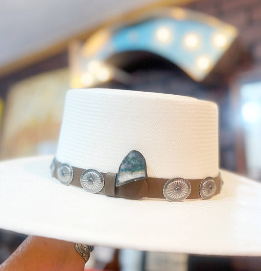 Bedazzle Agate Stone Hat Pin Hat Bar Western