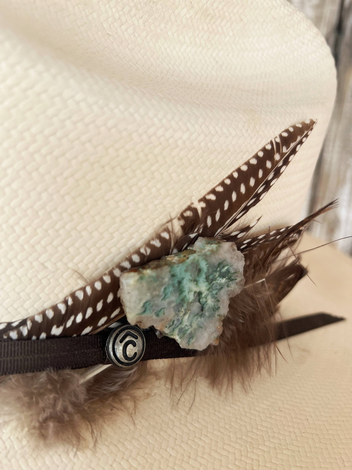 Bedazzle Agate Stone Hat Pin Hat Bar Western