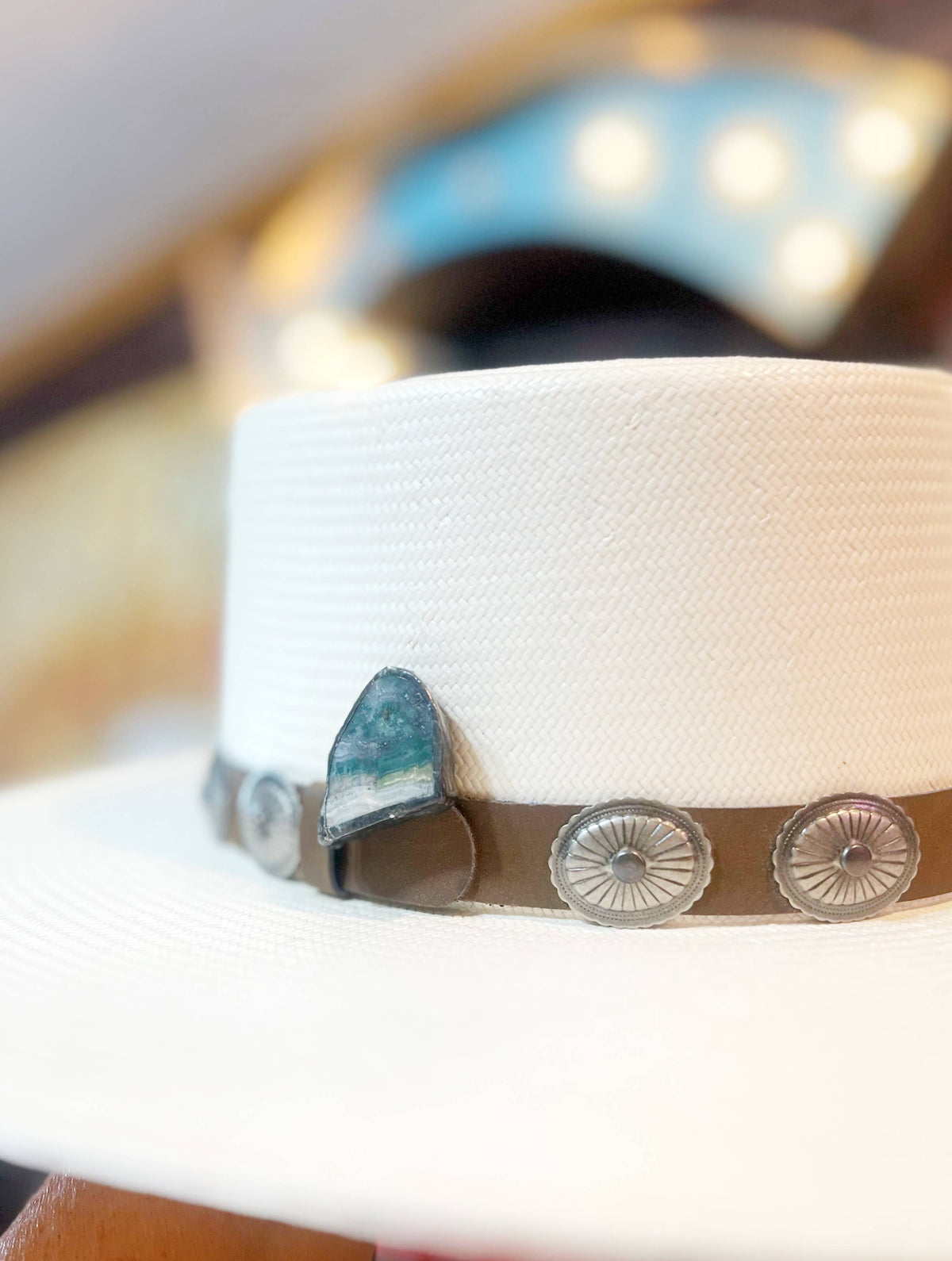 Bedazzle Agate Stone Hat Pin Hat Bar Western