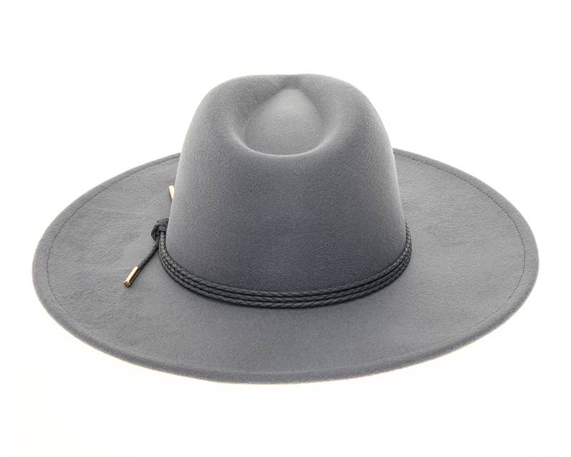 Vegan Felt Flat Brim Rancher Hat