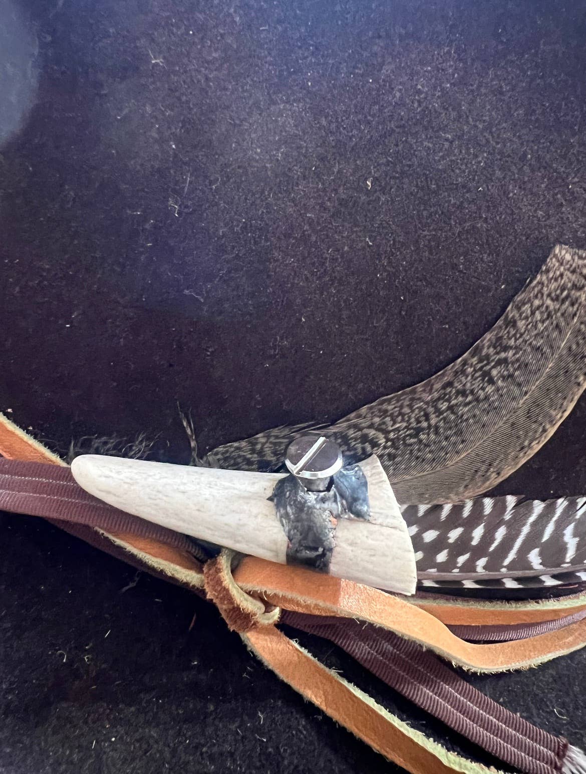 Wild Elk Antler Crystal Soldered Hat Pin Hat Bar Western