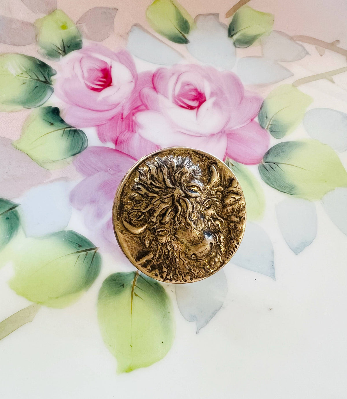 Western Brass Patina Buffalo Hat Pin Hat Bar