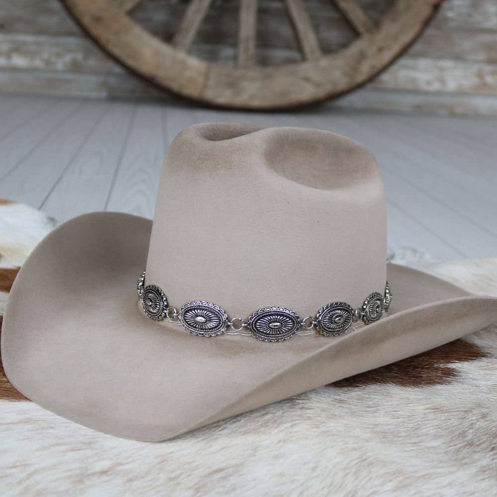 Antiqued Concho Hat Band – Briscoe