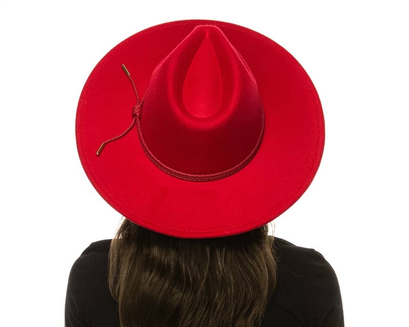 Vegan Felt Flat Brim Rancher Hat